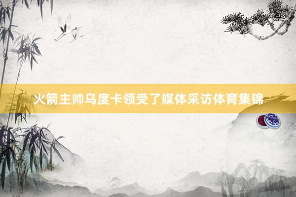 火箭主帅乌度卡领受了媒体采访体育集锦