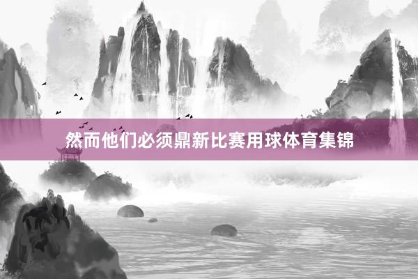 然而他们必须鼎新比赛用球体育集锦