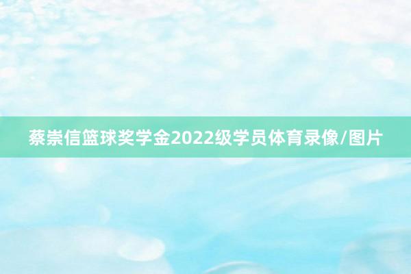 蔡崇信篮球奖学金2022级学员体育录像/图片