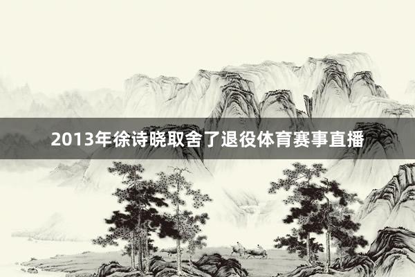 2013年徐诗晓取舍了退役体育赛事直播