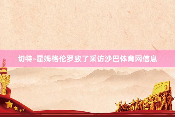 切特-霍姆格伦罗致了采访沙巴体育网信息